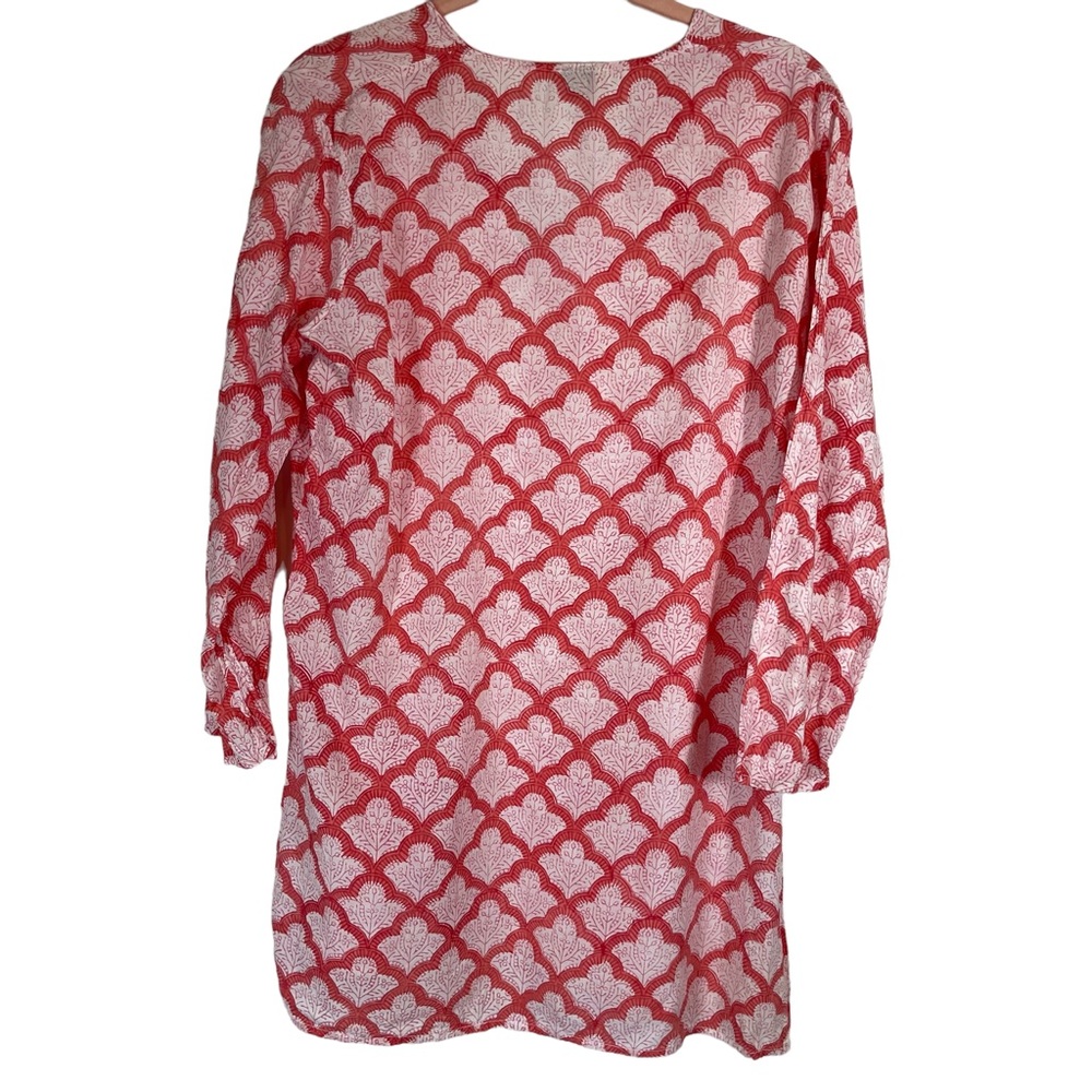 ROBERTA ROLLER RABBIT Jemina Kurta Tunic Top Pink and white - Picture 2 of 12